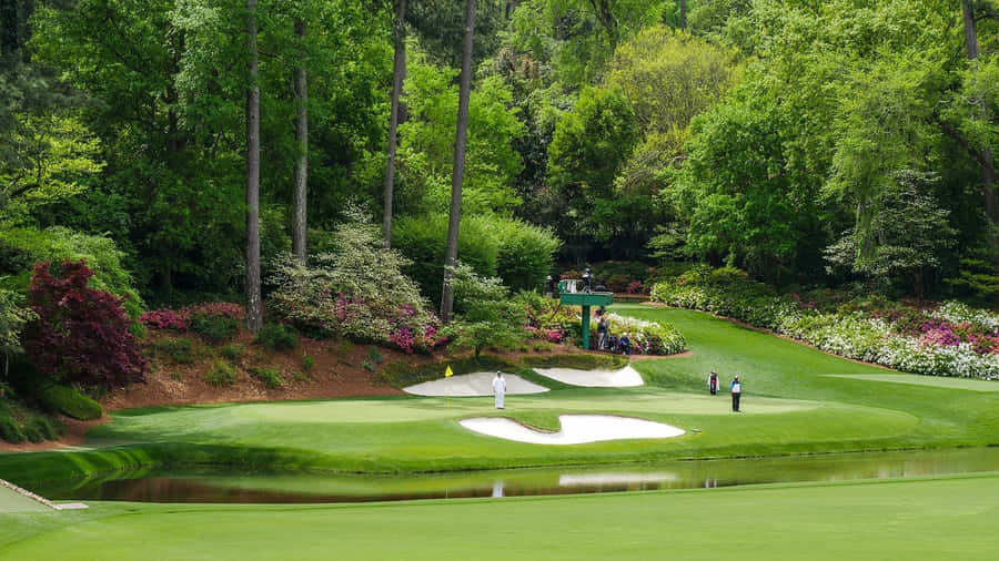 Discover The Natural Beauty Of Augusta National Golf Course Wallpaper