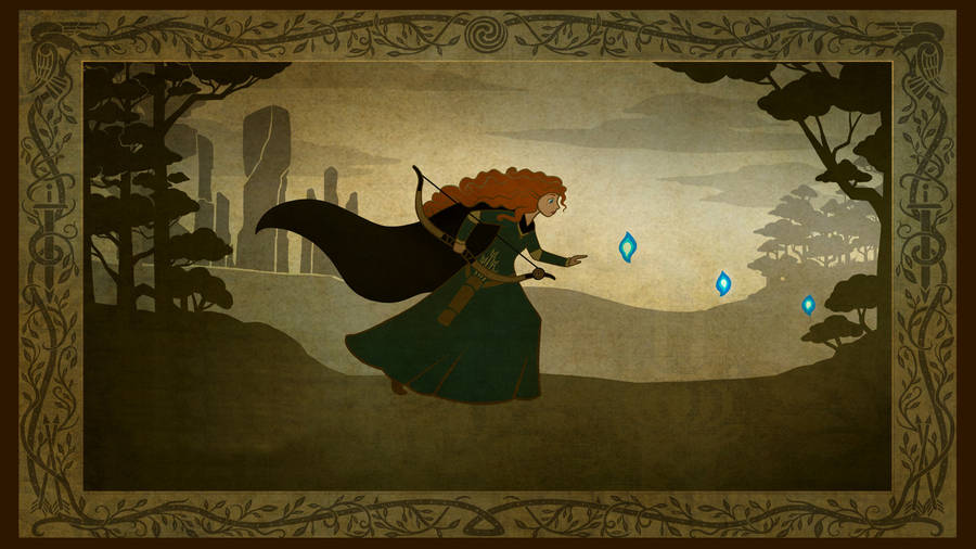 Disney Brave Merida Following The Wisps Wallpaper