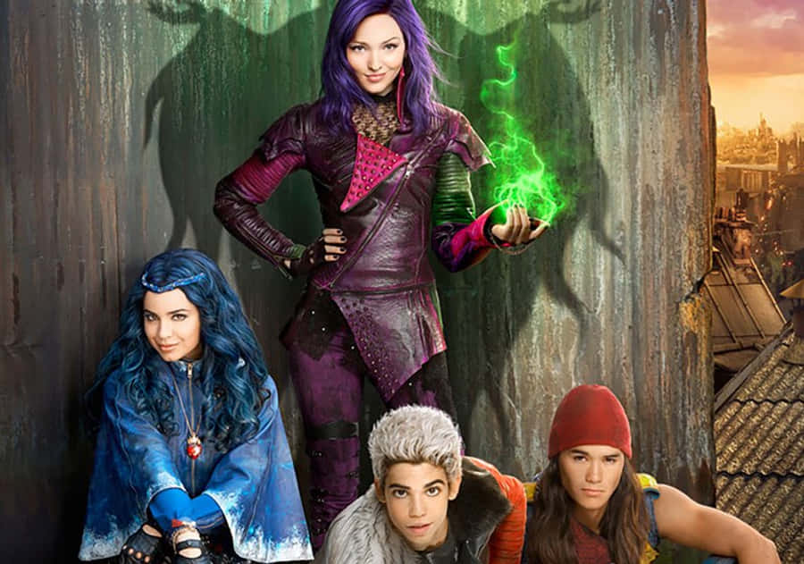 Disney Descendants Posing Together Wallpaper