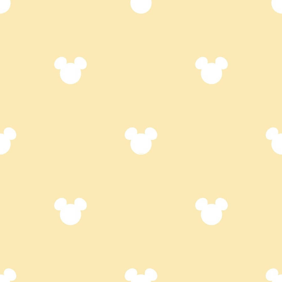 Disney Pattern With Mickey Mouse Head Wallpaper