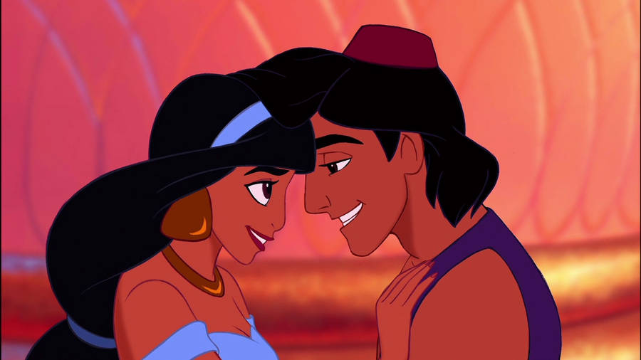 Disney Princess Jasmine With Aladdin Wallpaper