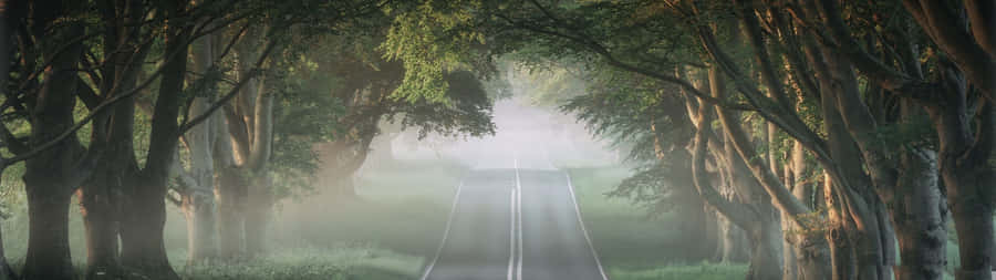 Distant Hills Under The Blue Sky Wallpaper