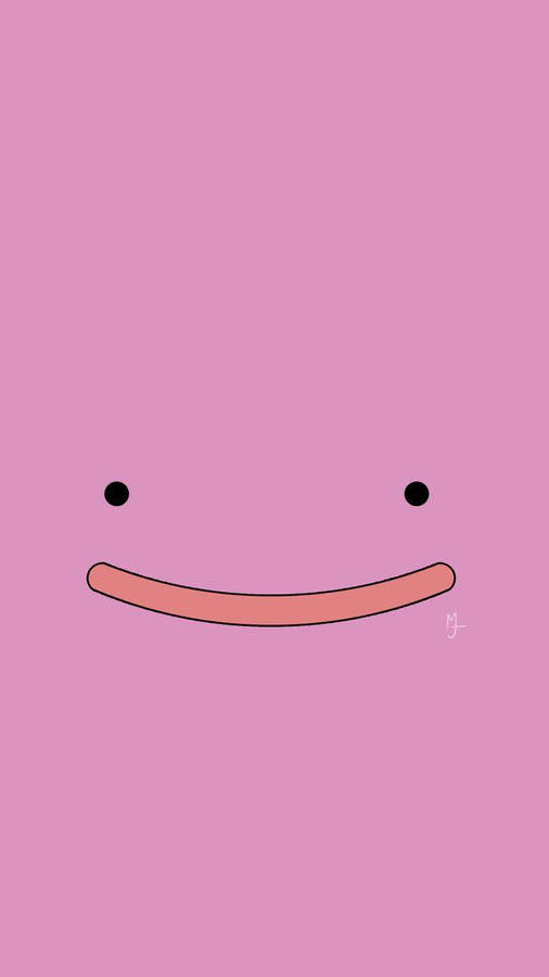 Ditto Face Minimalist Dawing Wallpaper