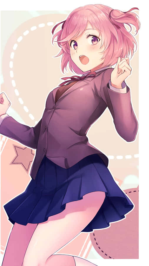 Dive Into The Heart-pounding World Of Doki Doki Wallpaper