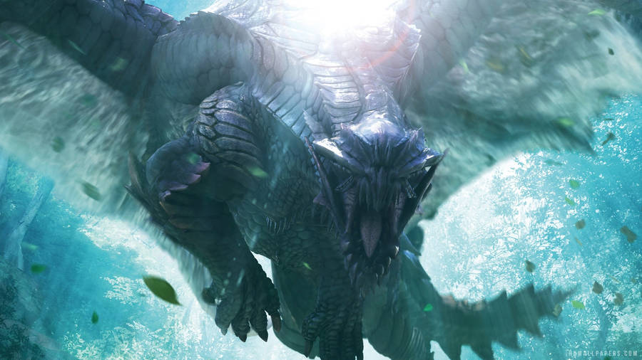 Diving In - An Underwater Battle With The Lagiacrus Wallpaper
