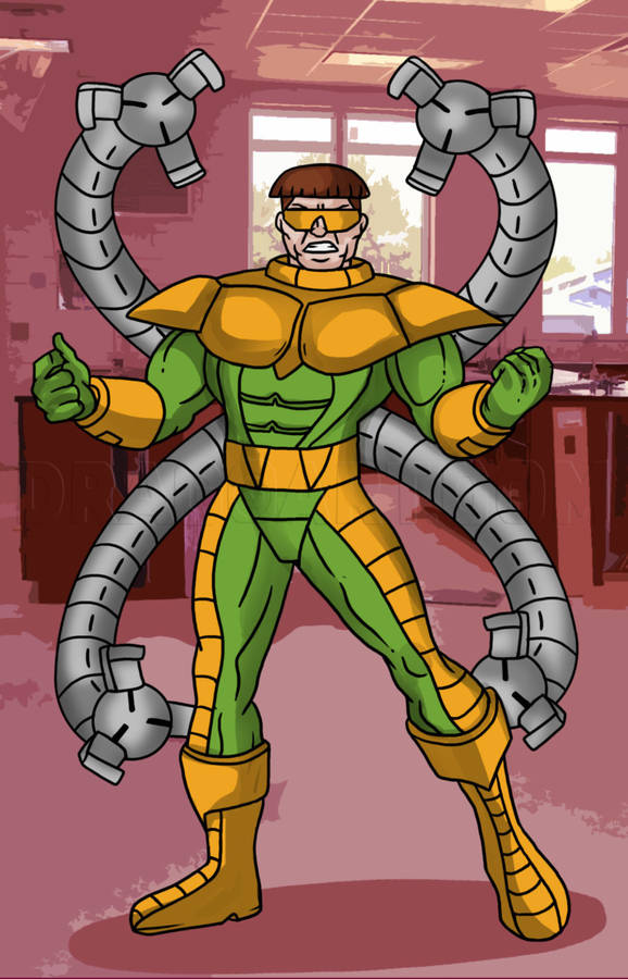 Doctor Octopus Cartoon Art Wallpaper