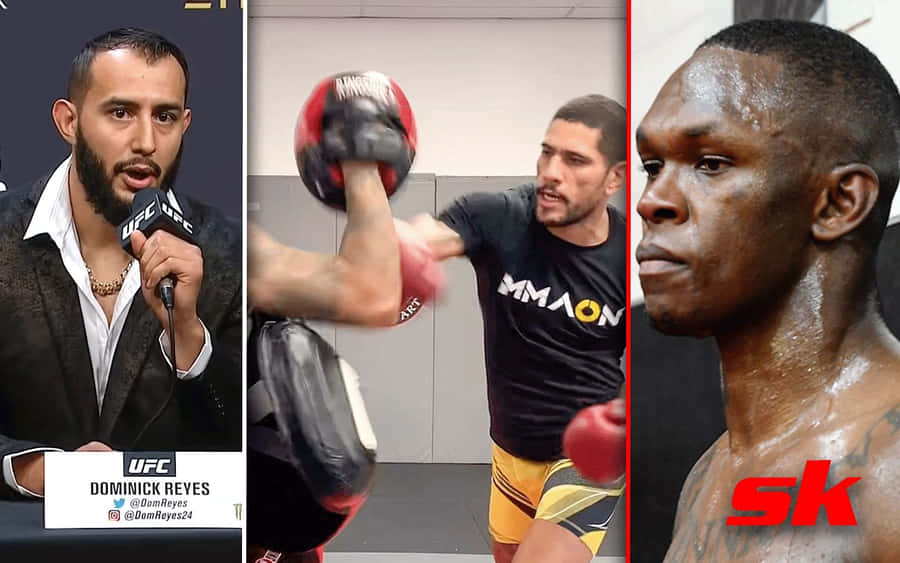 Dominick Reyes U F C Interview Trainingand Fight Moment Wallpaper