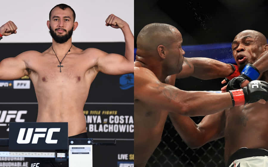 Dominick Reyes U F C Weighinand Fight Action Wallpaper