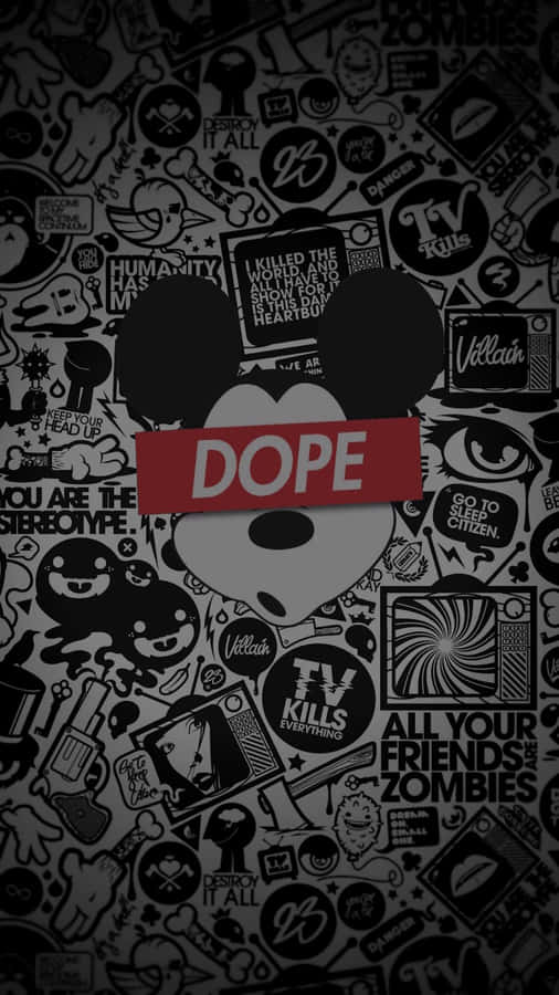 Dope Tumbler Mickey Mouse Wallpaper Wallpaper