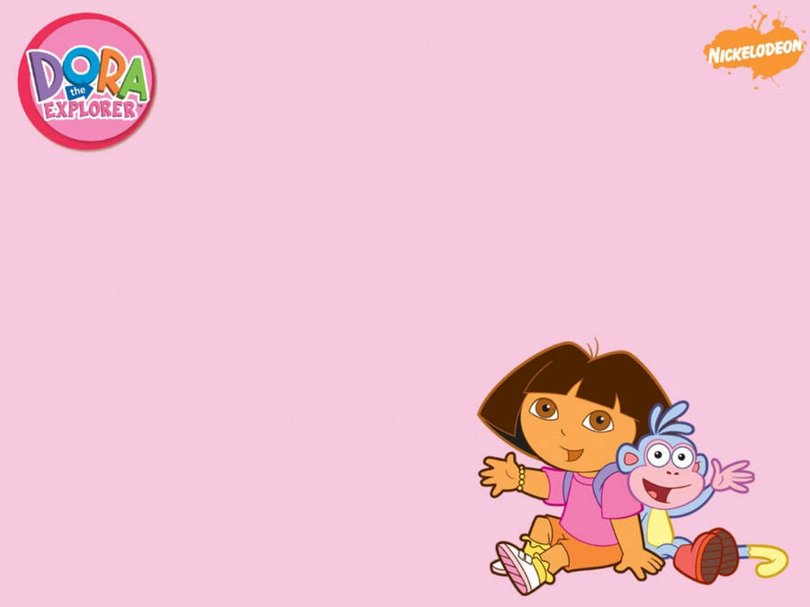 Dora The Explorer Pink Template Wallpaper