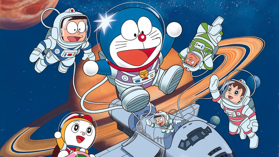 Doraemon In Space Wallpaper
