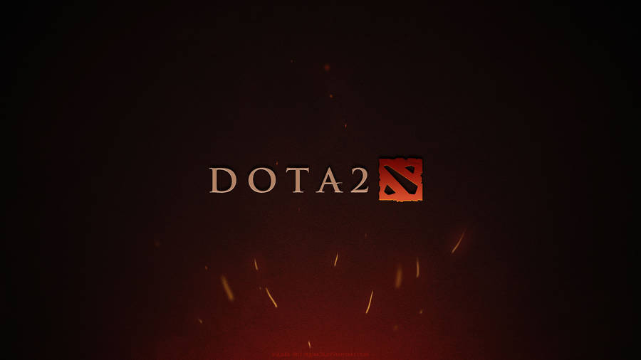 Dota 2 4k Game Title Logo Wallpaper