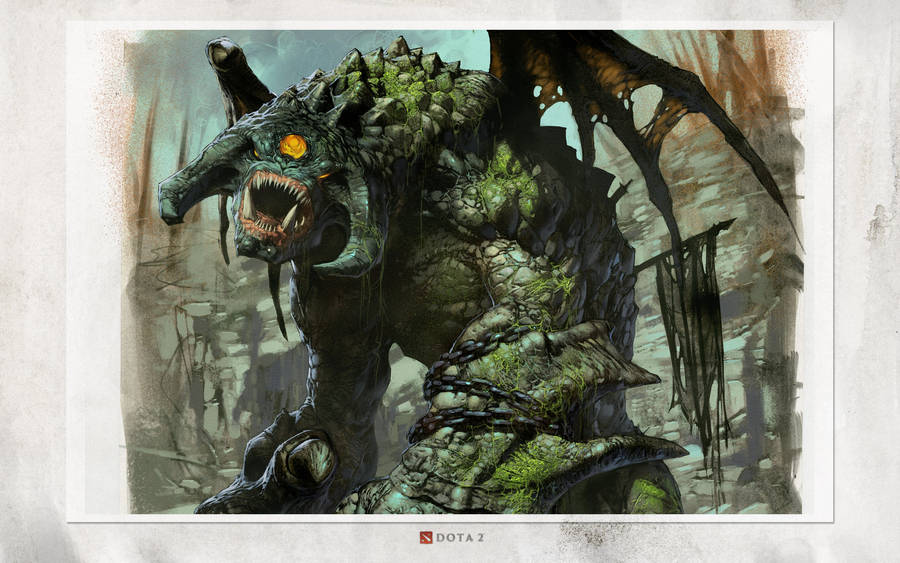 Dota 2 4k Horned Roshan Wallpaper