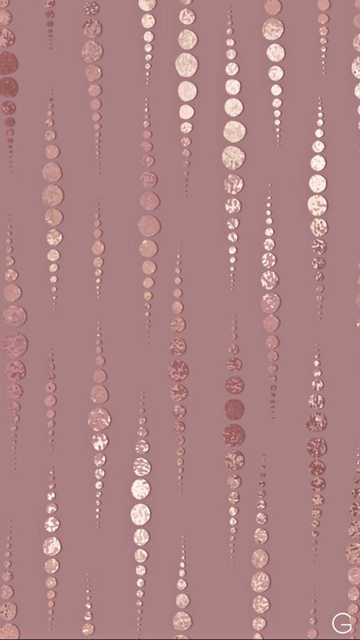 Dotted Pattern Rose Gold Iphone Wallpaper