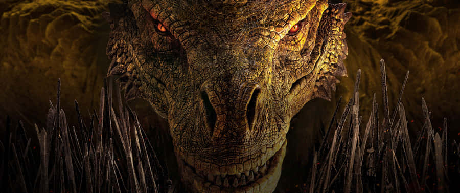 Dragon Soaring Among Billowing Clouds Wallpaper