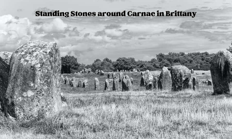 Dramatic Monochrome Shot Of Carnac Standing Stones, Brittany, France Wallpaper
