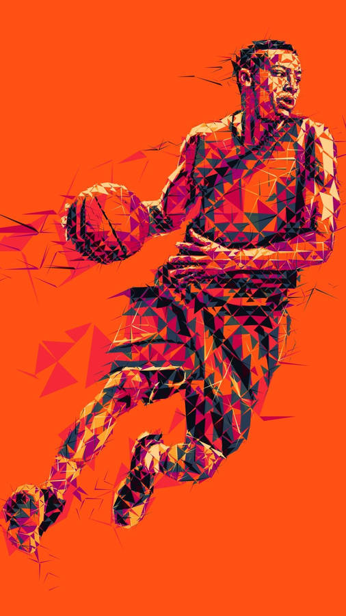 Dribbling Artwork Cool Basketball Iphone Wallpaper