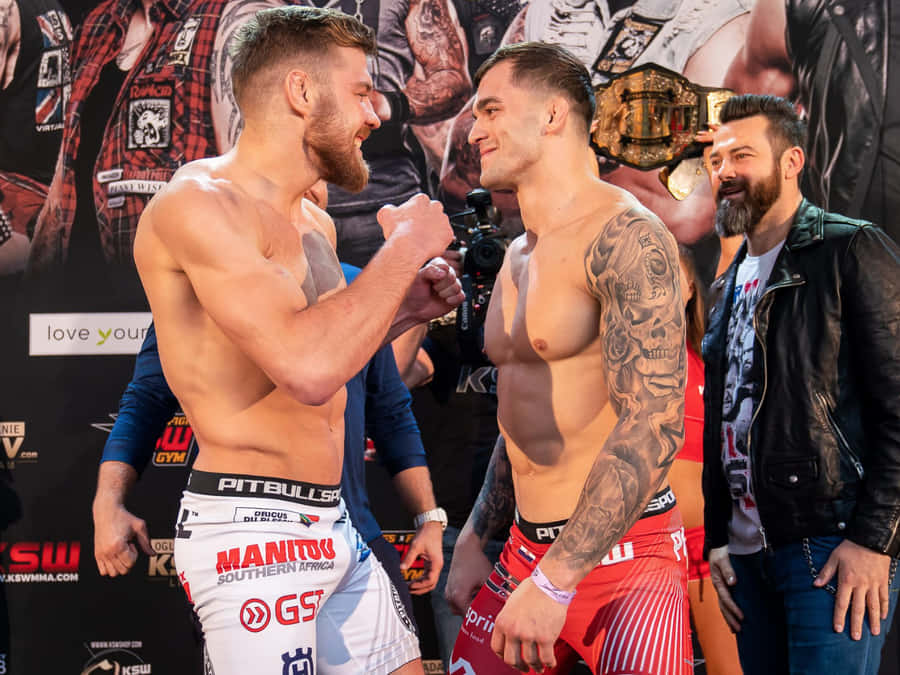 Dricus Du Plessis And Robert Soldic Face-off Wallpaper