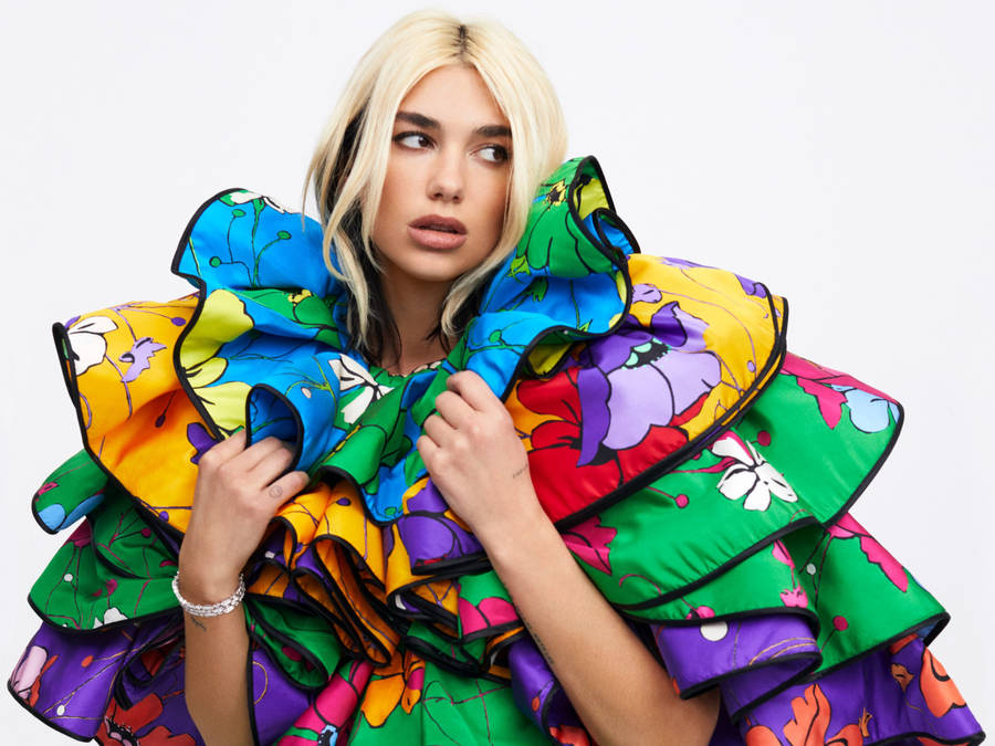Dua Lipa Colorful Clothes Wallpaper