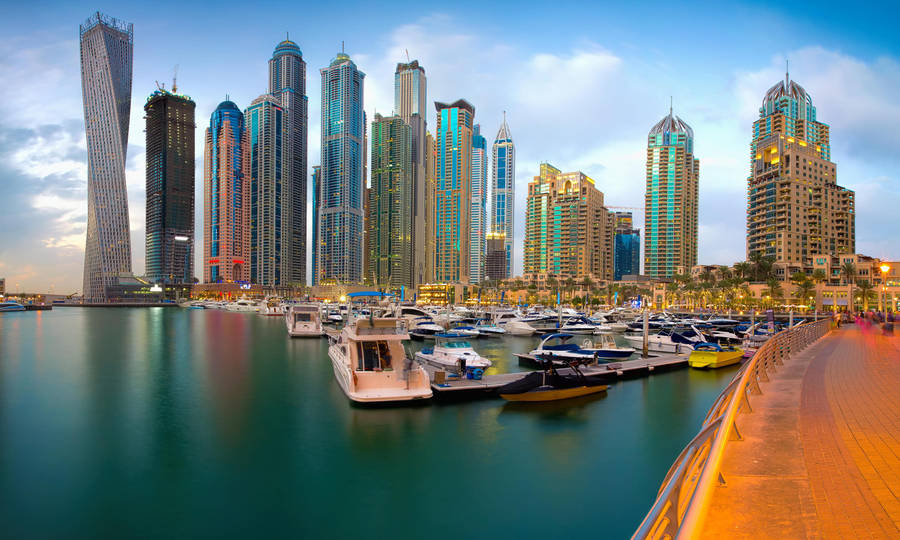 Dubai Marina Walk City View Wallpaper