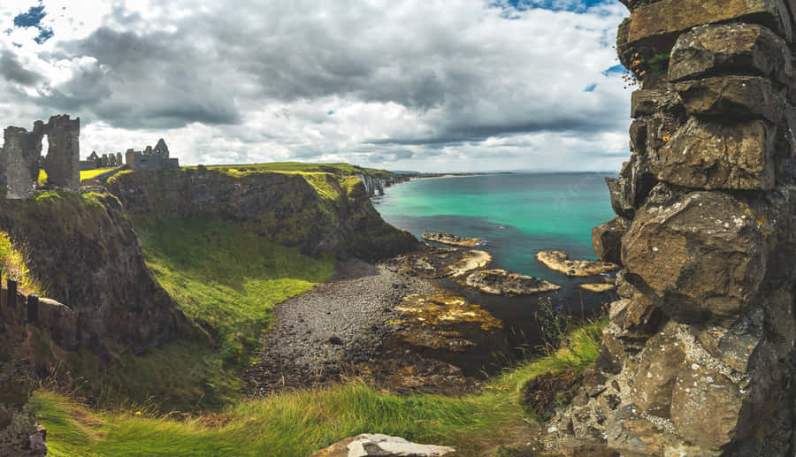Dunluce Castle Beach Northern Ireland Wallpaper