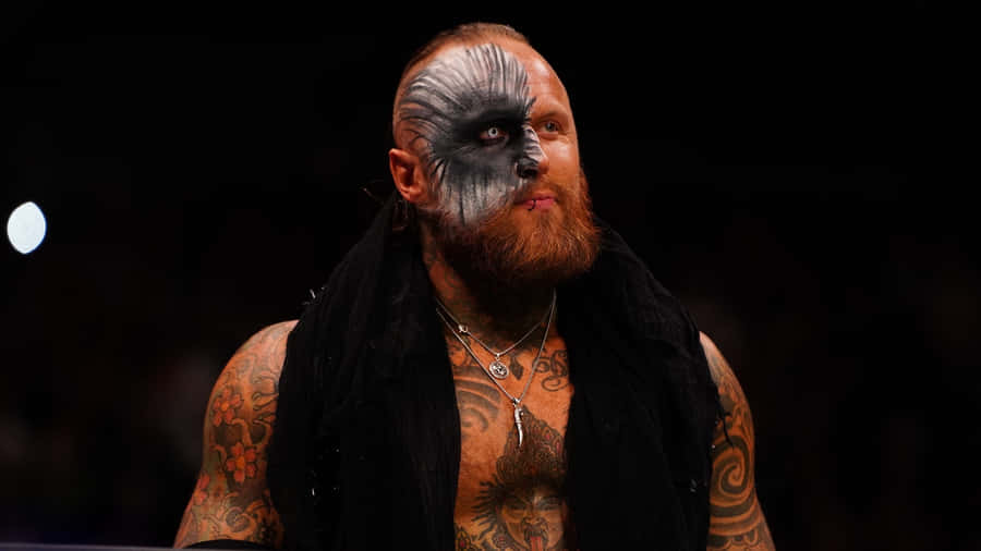 Dutch Wrestler Malakai Black Black And White Painted Eye Wallpaper