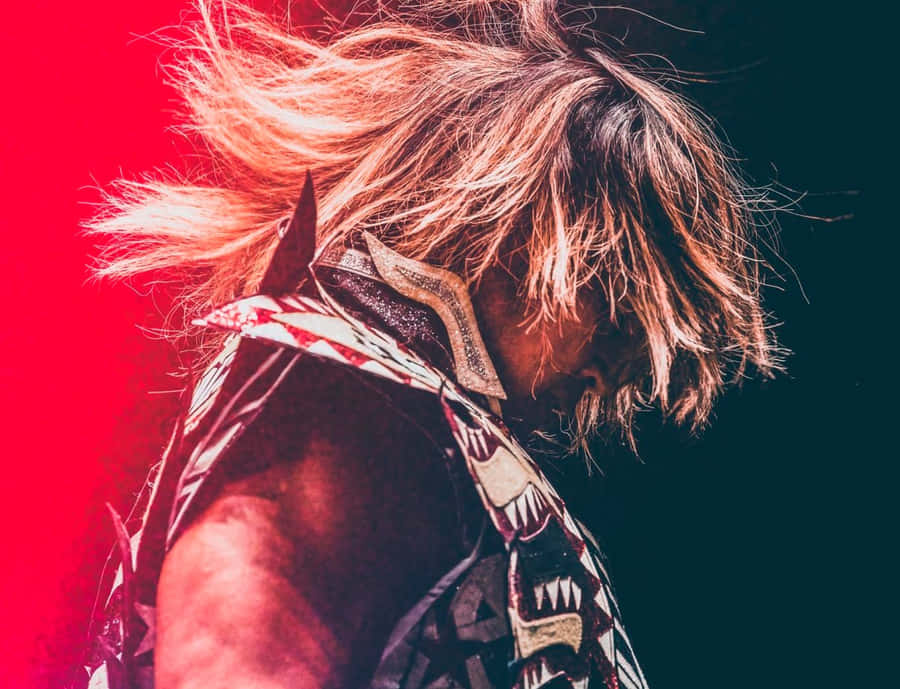 Dynamic Wrestler Entrance Moment Wallpaper