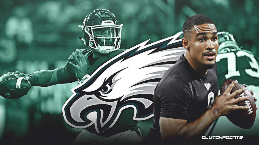 Eagles Quarterback Jalen Hurts Throws A Deep Pass Wallpaper