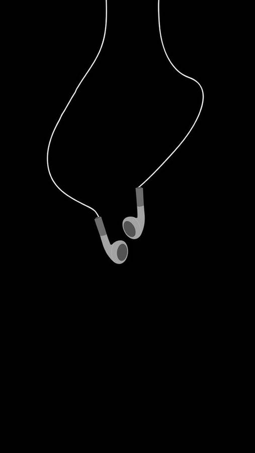 Earphones Oled Phone Wallpaper