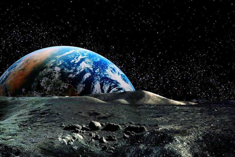 Earthrise_ From_ Moon_ Surface Wallpaper