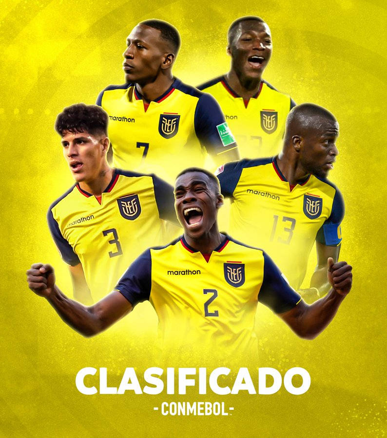 Ecuador National Football Team Fifa Lineup Wallpaper