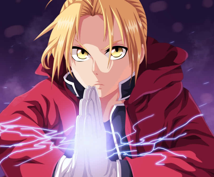Edward Elric Engaged In Battle In Fullmetal Alchemist Wallpaper