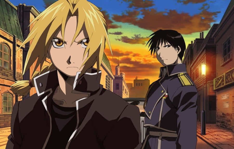 Edward Elric: The Fullmetal Alchemist In Action Wallpaper