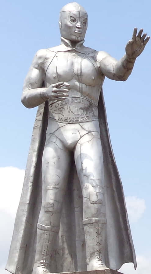 El Santo Silver Statue Wallpaper