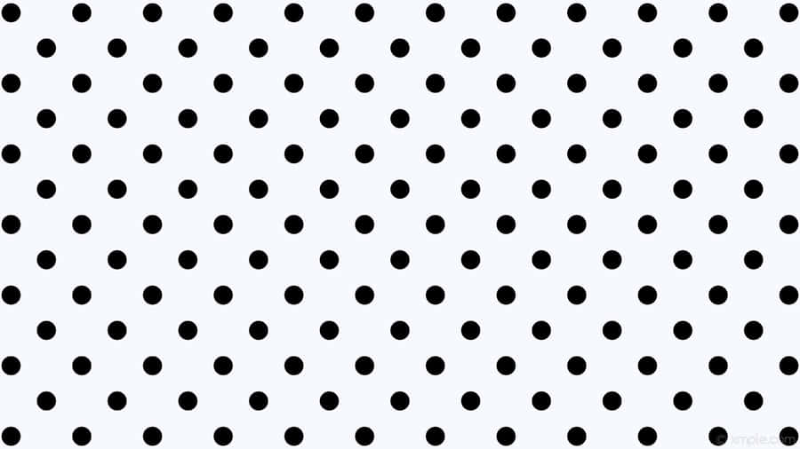 Elegant Black Polka Dot Pattern Wallpaper
