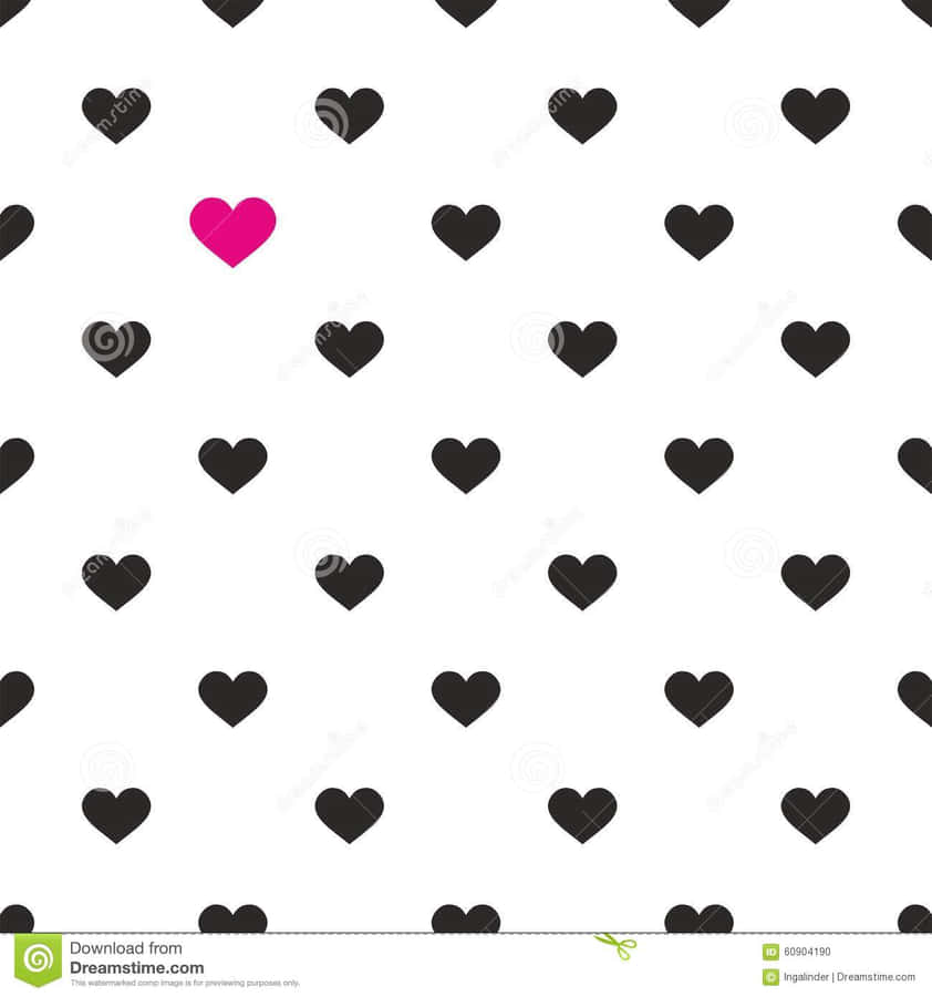 Elegant Pattern Of Black, Pink And White Wallpaper
