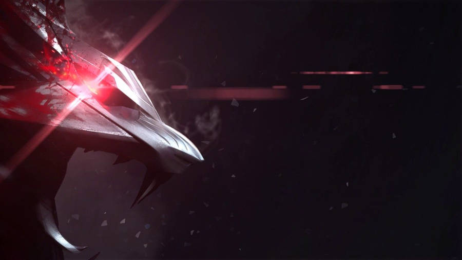 Emblem Of The Witcher White Wolf Wallpaper