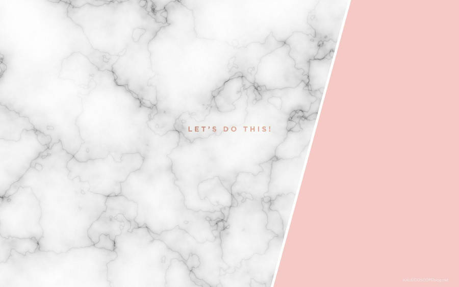 Embrace The Minimalism - White Marble Aesthetic With A Touch Of Pink. Wallpaper