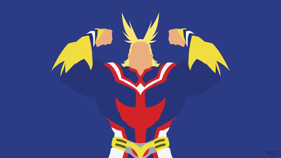 Embrace Your Inner Power With All Might, The Symbol Of Peace From The Popular Anime My Hero Academia! Wallpaper