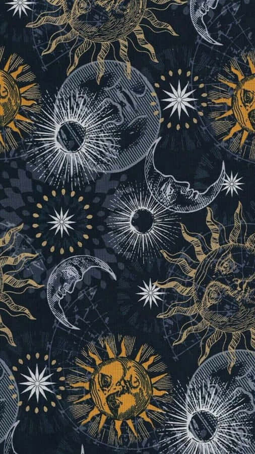 Embracing The Harmony Of Sun And Moon Wallpaper