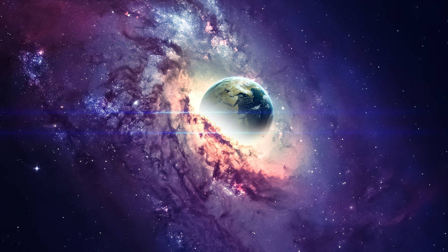 Emerging Earth Aesthetic Galaxy Wallpaper