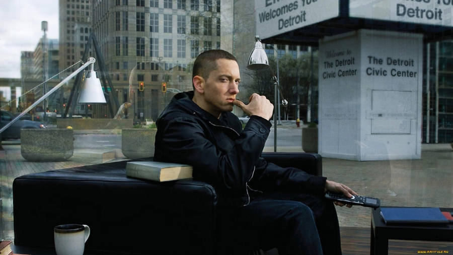 Eminem In Detroit City Center Wallpaper