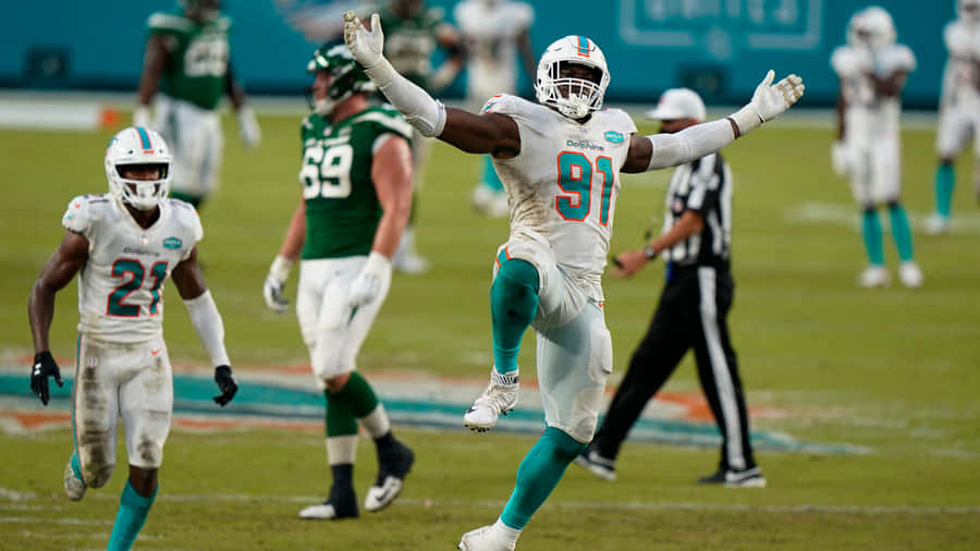 Emmanuel Ogbah Football Miami Dolphins Wallpaper