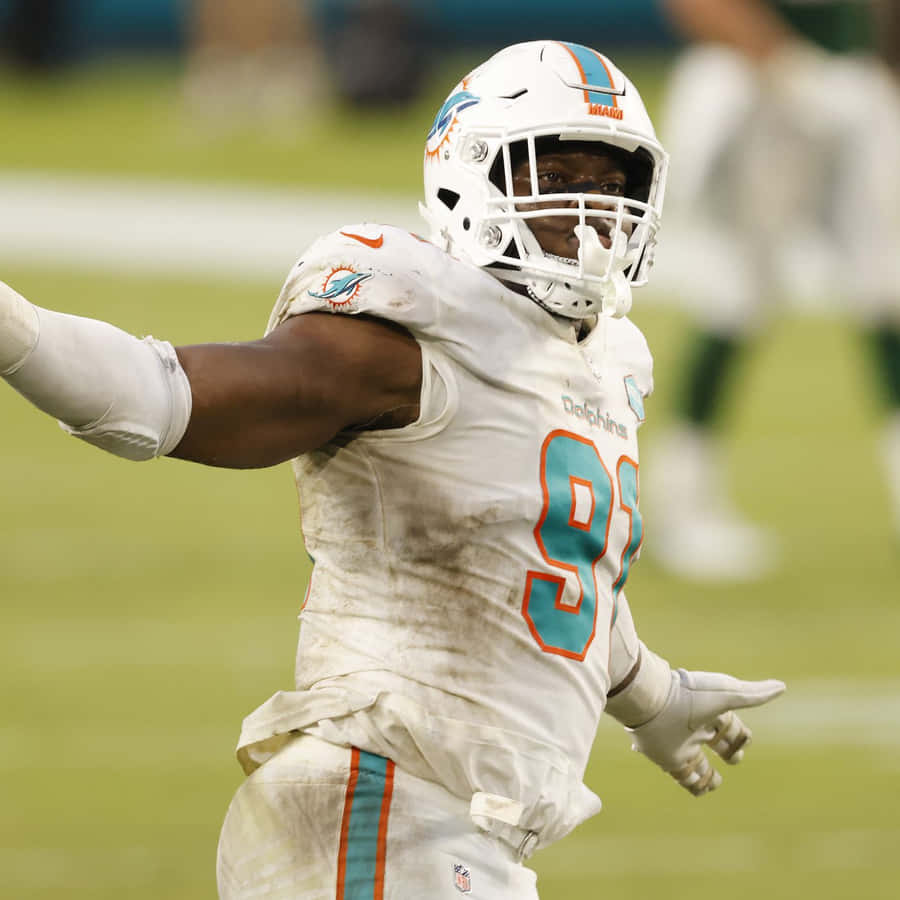 Emmanuel Ogbah Miami Dolphins Football Wallpaper