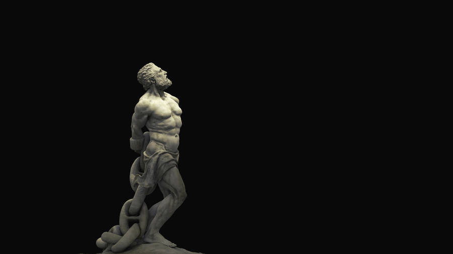 Enchained Prometheus Greek Statue Wallpaper