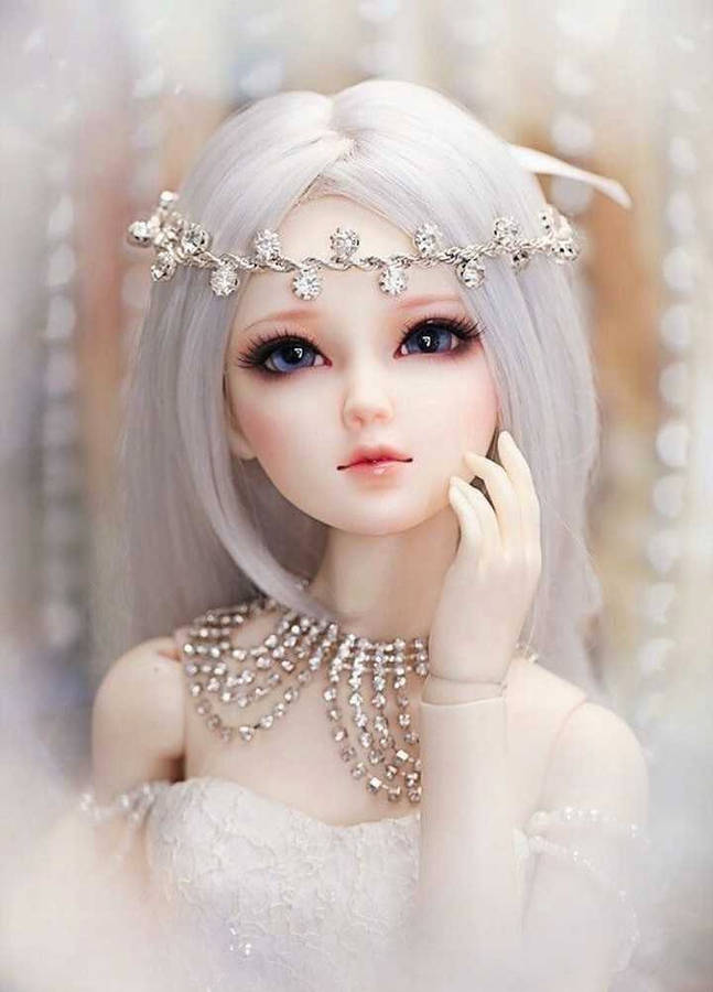 Enchanted White Doll Wallpaper
