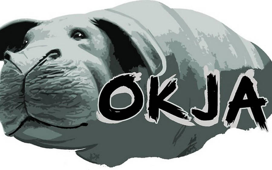 Enchanting Cel-shaded Artwork Of Okja Wallpaper