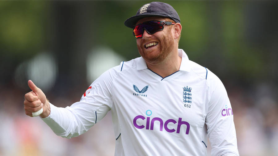 England Cricketer Jonny Bairstow Captured In Action Wallpaper