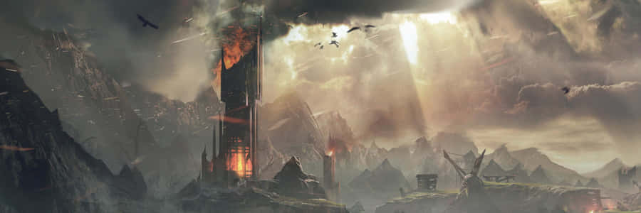 Enhance Your Gaming Experience With League Of Legends Dual Screen Wallpaper