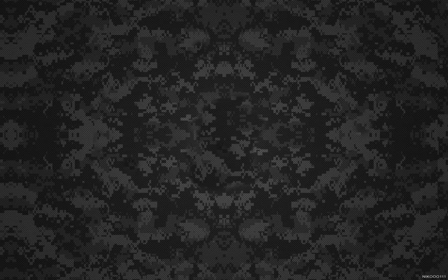 Enigmatic Dark Wall With Camouflage Pattern Wallpaper